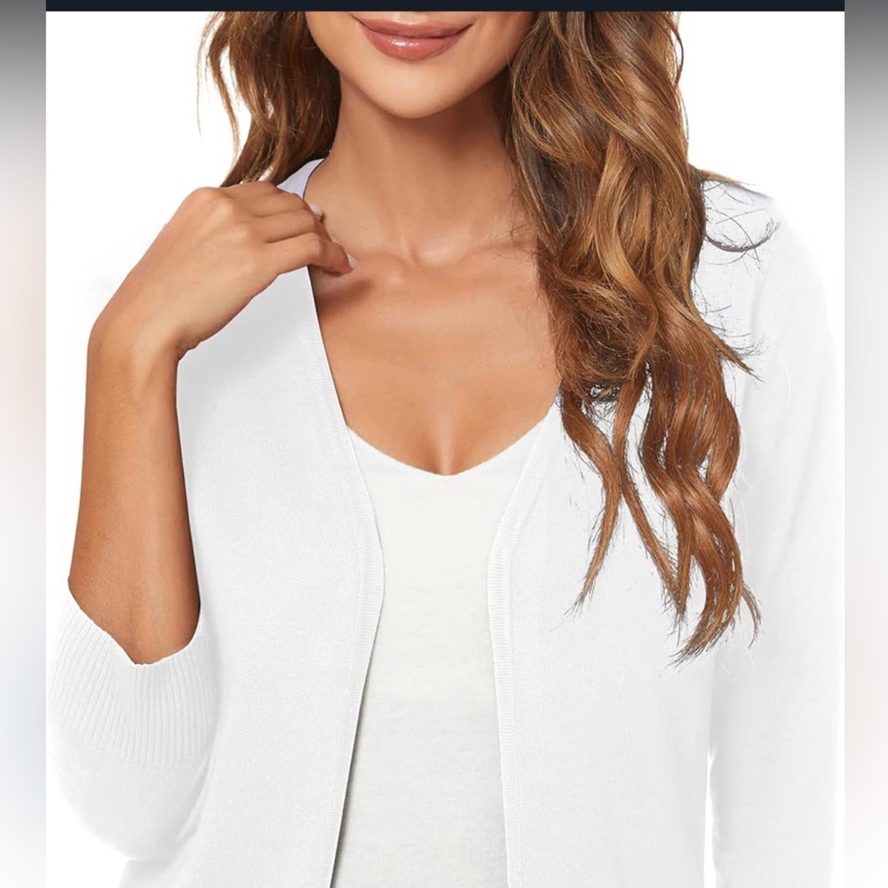 Elegant White Women's Cardigan.
